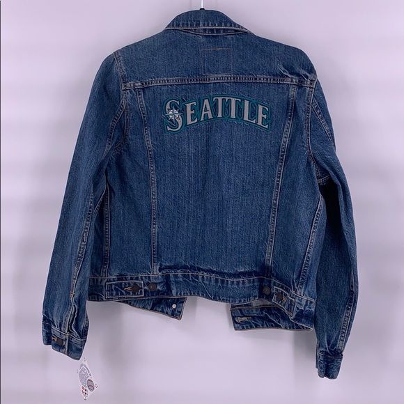 NWT Seattle mariners Levi jean jacket size large - Picture 6 of 7